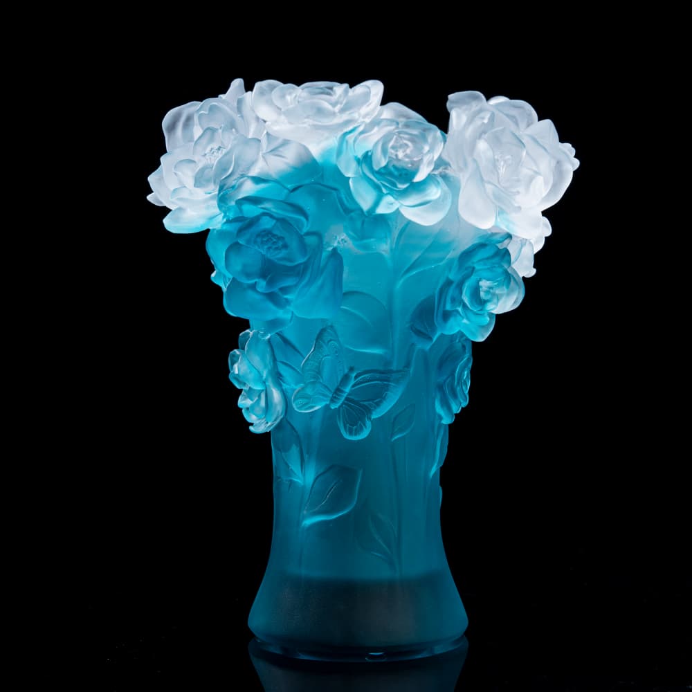 Vase Decor - ヨーロッパ風のダイニングテーブル用花瓶、新しいクリスタル工芸品、上品なクリスタルガラス製花瓶、卓上装飾品。
