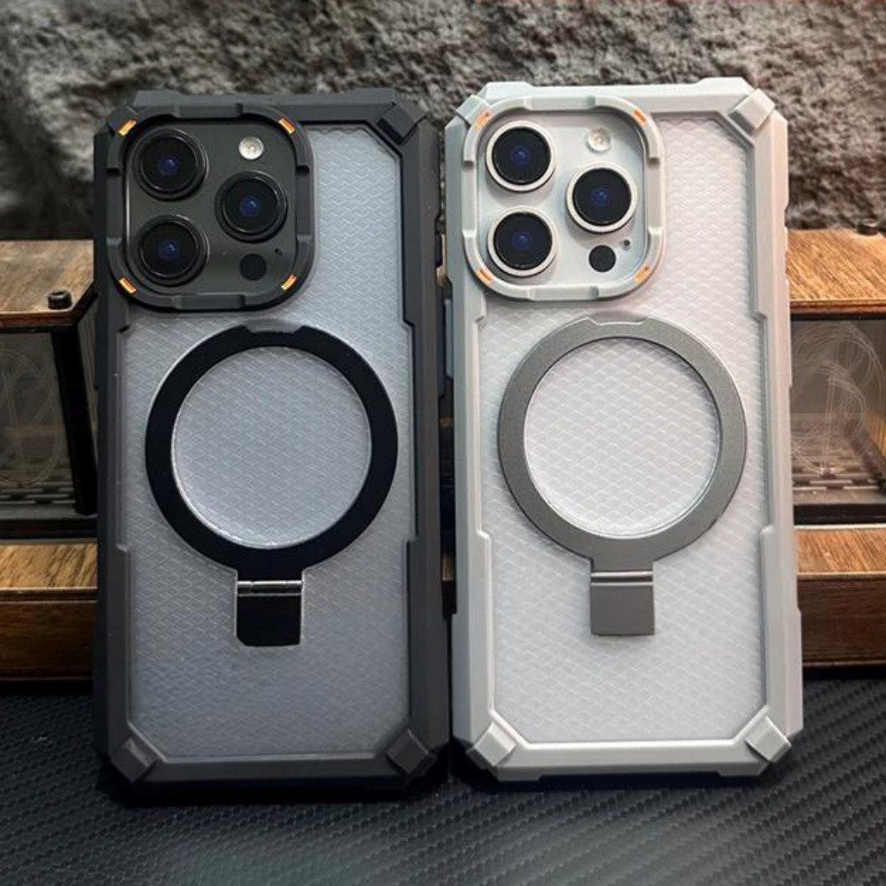 Area Rug - 頑丈な金属製マグネット式ホルダー付き耐衝撃ケース iPhone 17 Air 16 15