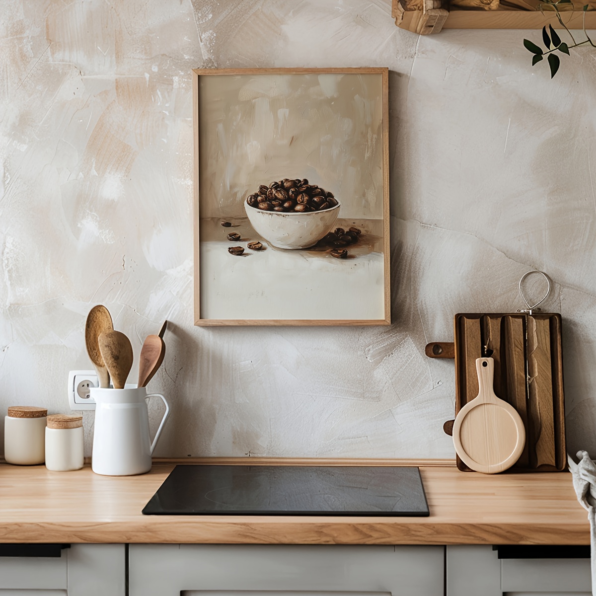 2 ピース/セットコーヒーカップとコーヒー豆キッチンキャンバ - Abstract Canvas Set のレビューと価格