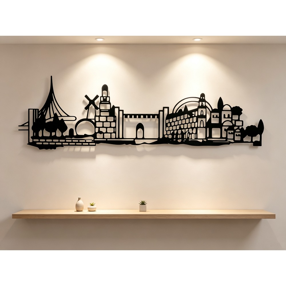 CIFBUY メタルウォールアート エルサレムのスカイライン - Wall Art のレビューと価格