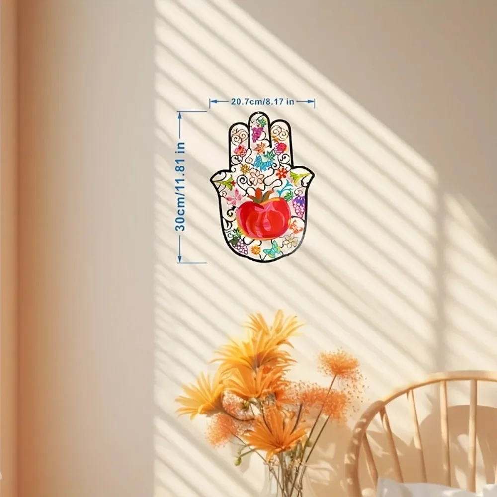 CIFBUY ハムサの手の形をした金属製の壁飾り。カラフルな - Wall Art のレビューと価格