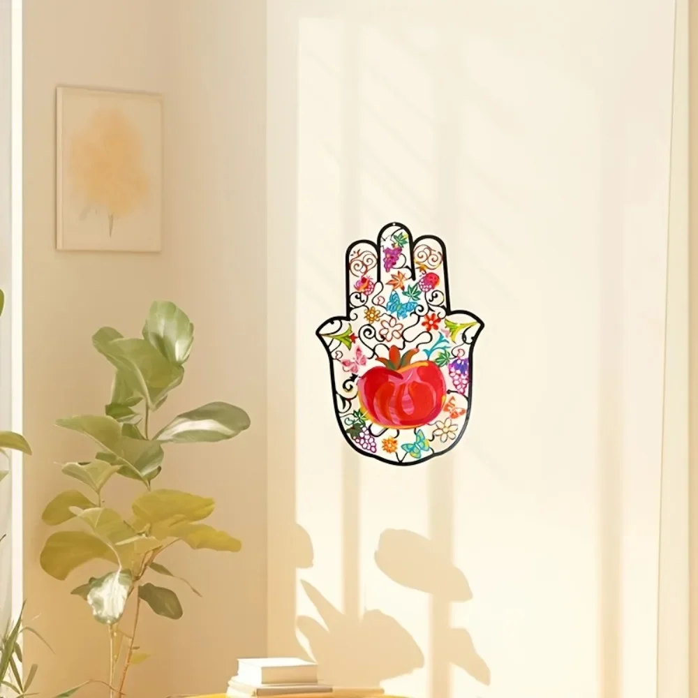CIFBUY ハムサの手の形をした金属製の壁飾り。カラフルな - Wall Art のレビューと価格