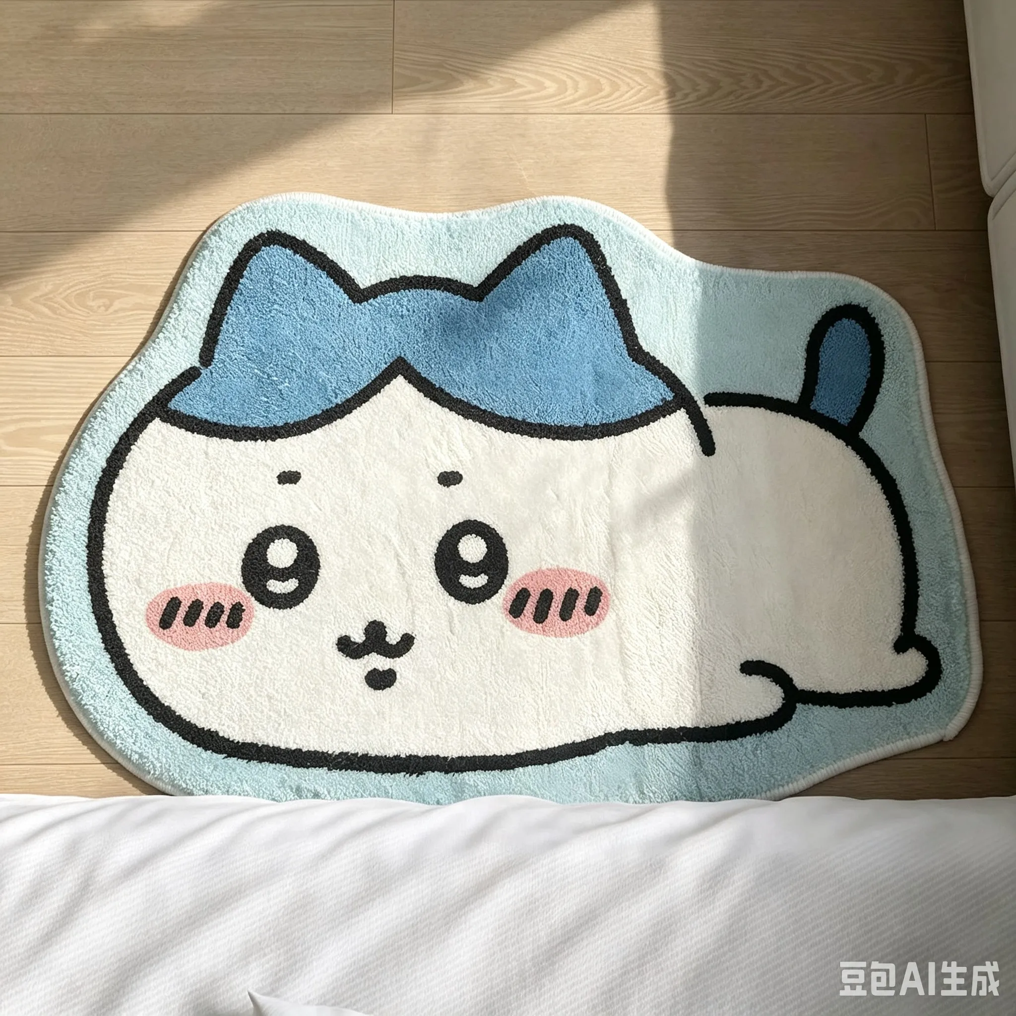 ちいかわのキャラクターが描かれたカーペット、アニメ「はちわら - Interior Design Living Room のレビューと価格