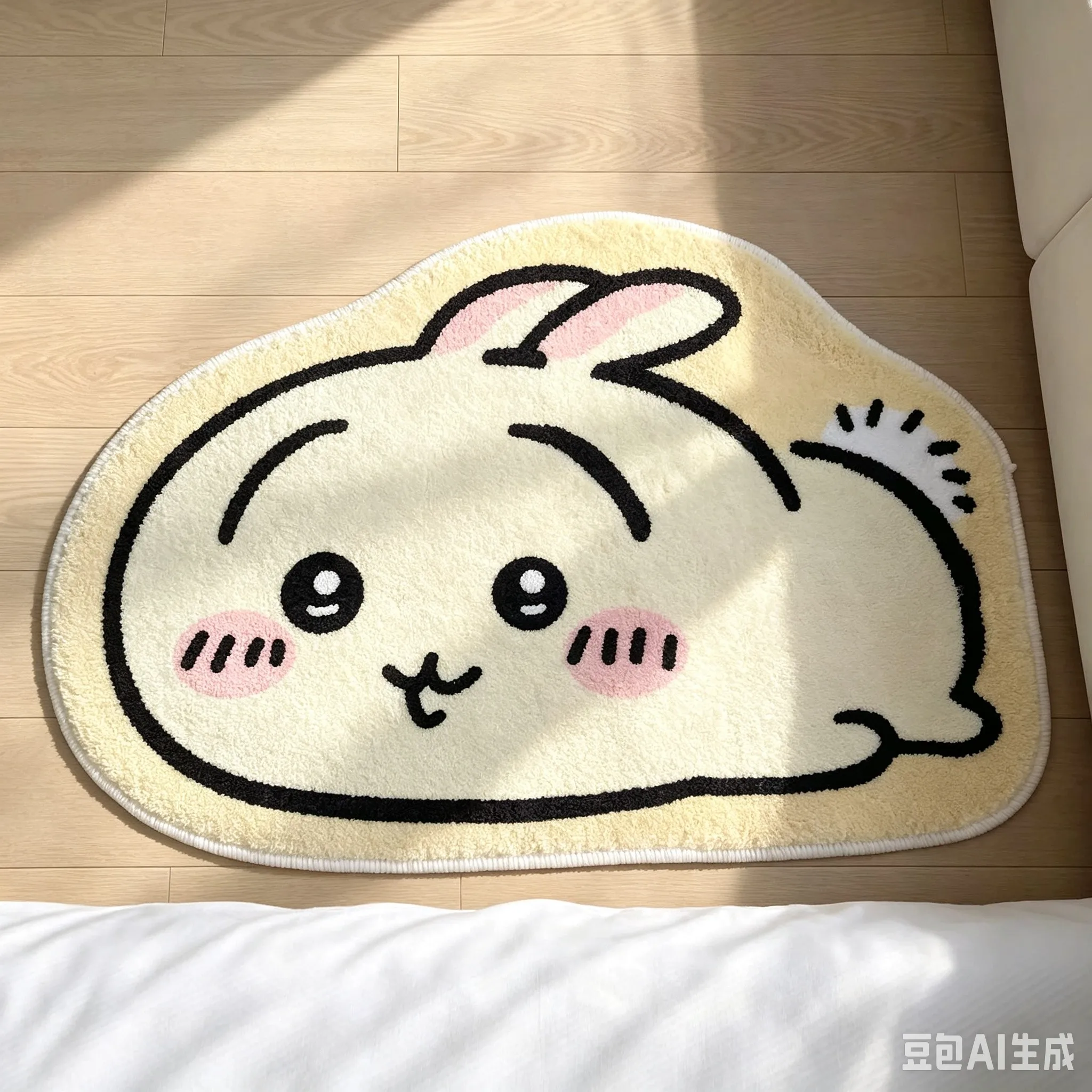 ちいかわのキャラクターが描かれたカーペット、アニメ「はちわら - Interior Design Living Room のレビューと価格