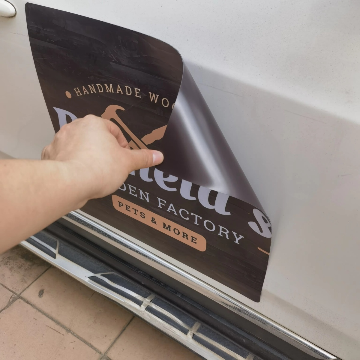 カスタマイズ可能な磁気カーステッカー—車両広告や装飾に最適； - Wall Sticker のレビューと価格