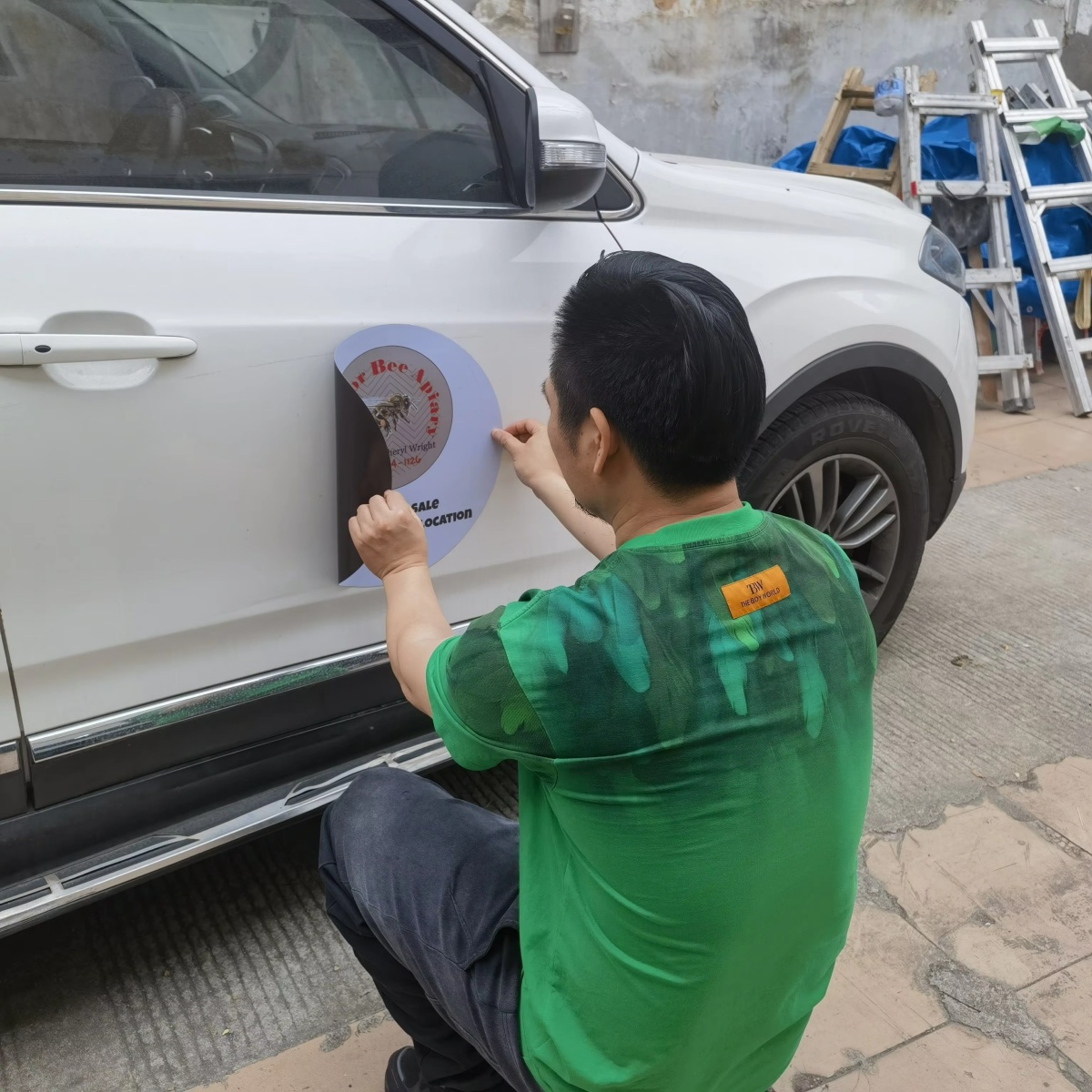 カスタマイズ可能な磁気カーステッカー—車両広告や装飾に最適； - Wall Sticker のレビューと価格