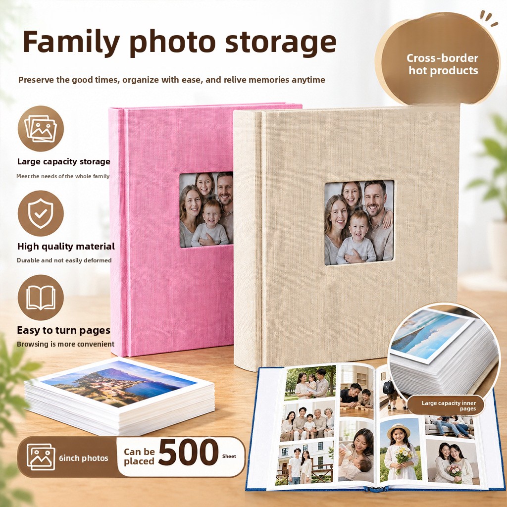 6インチ×4インチのフォトアルバム。500枚の写真を入れられ - Picture Frame のレビューと価格