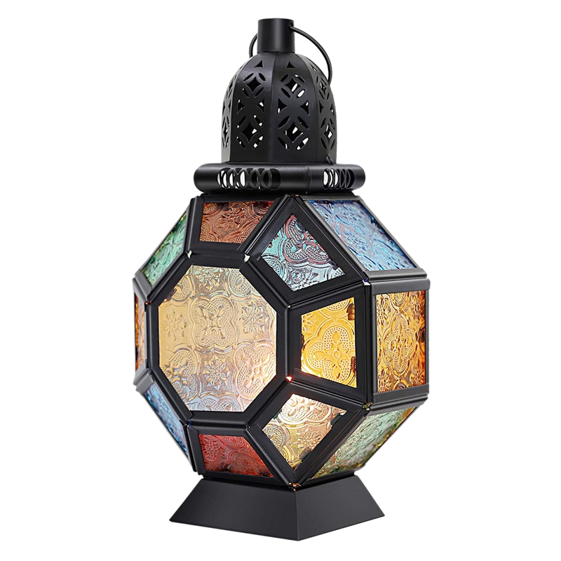レトロな鉄製キャンドルランタン、ポータブルモロッコ風ステンド - Candle Holder Decor のレビューと価格