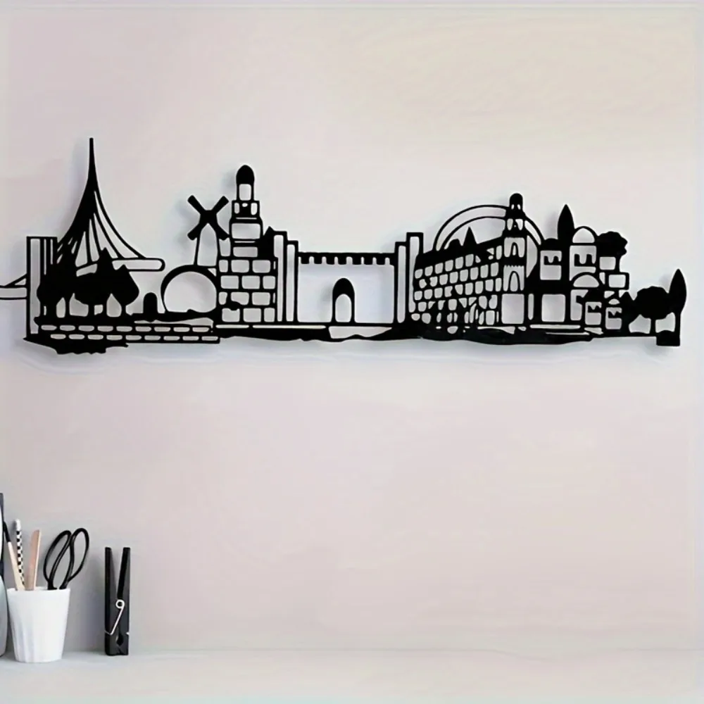 CIFBUY 鉄製ウォールアート エルサレムのスカイライン  - Wall Art のレビューと価格