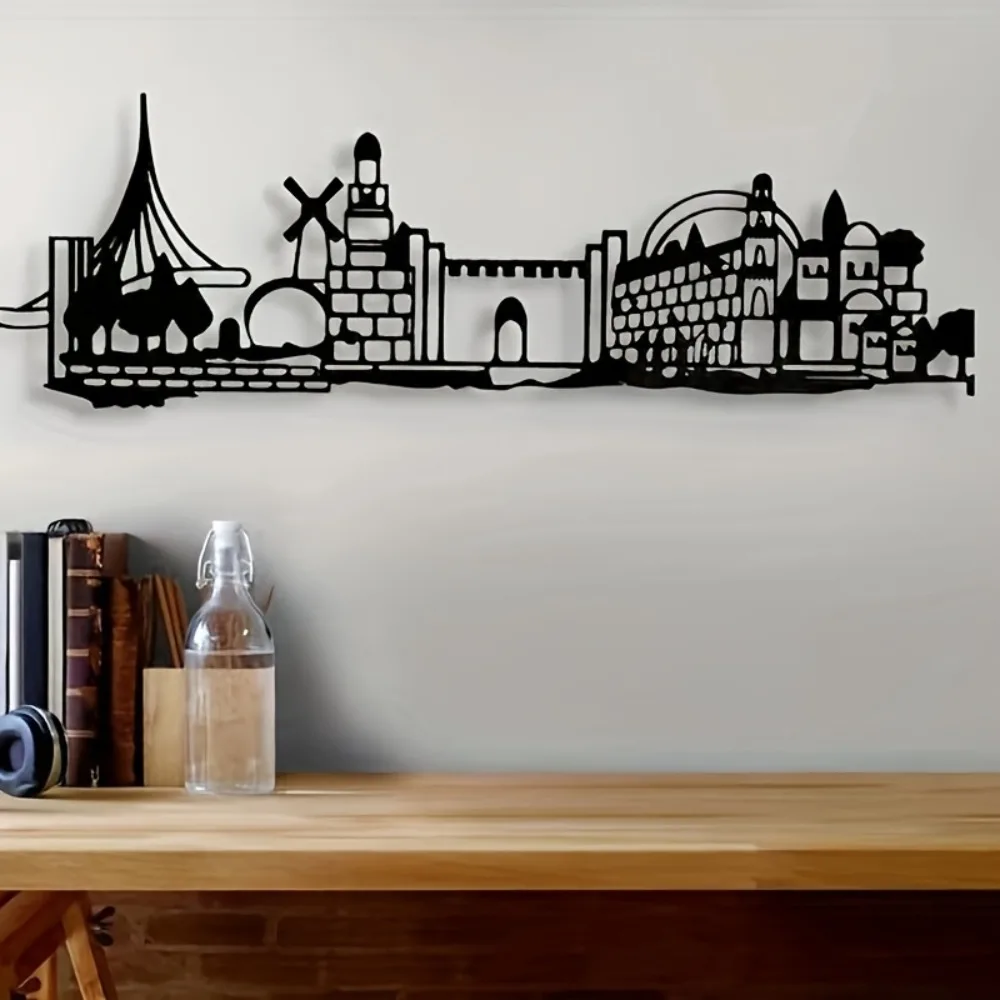 CIFBUY 鉄製ウォールアート エルサレムのスカイライン  - Wall Art のレビューと価格