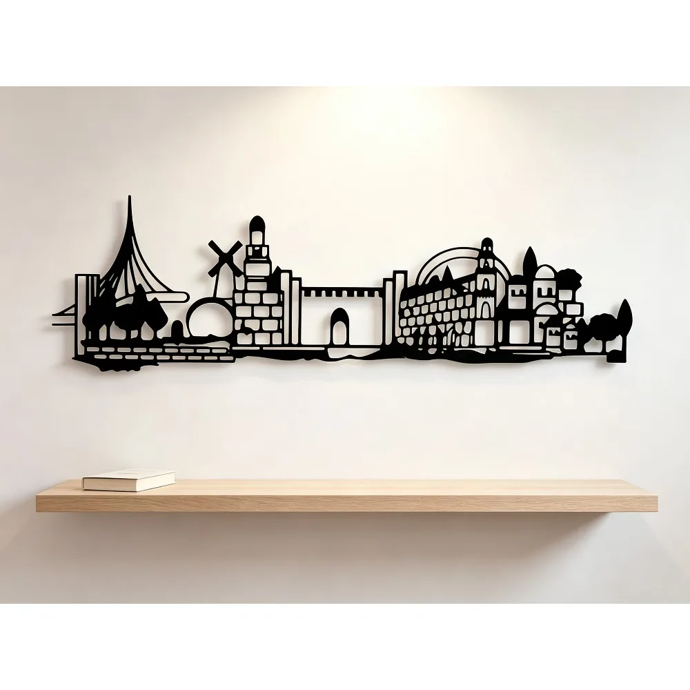 CIFBUY 鉄製ウォールアート エルサレムのスカイライン  - Wall Art のレビューと価格