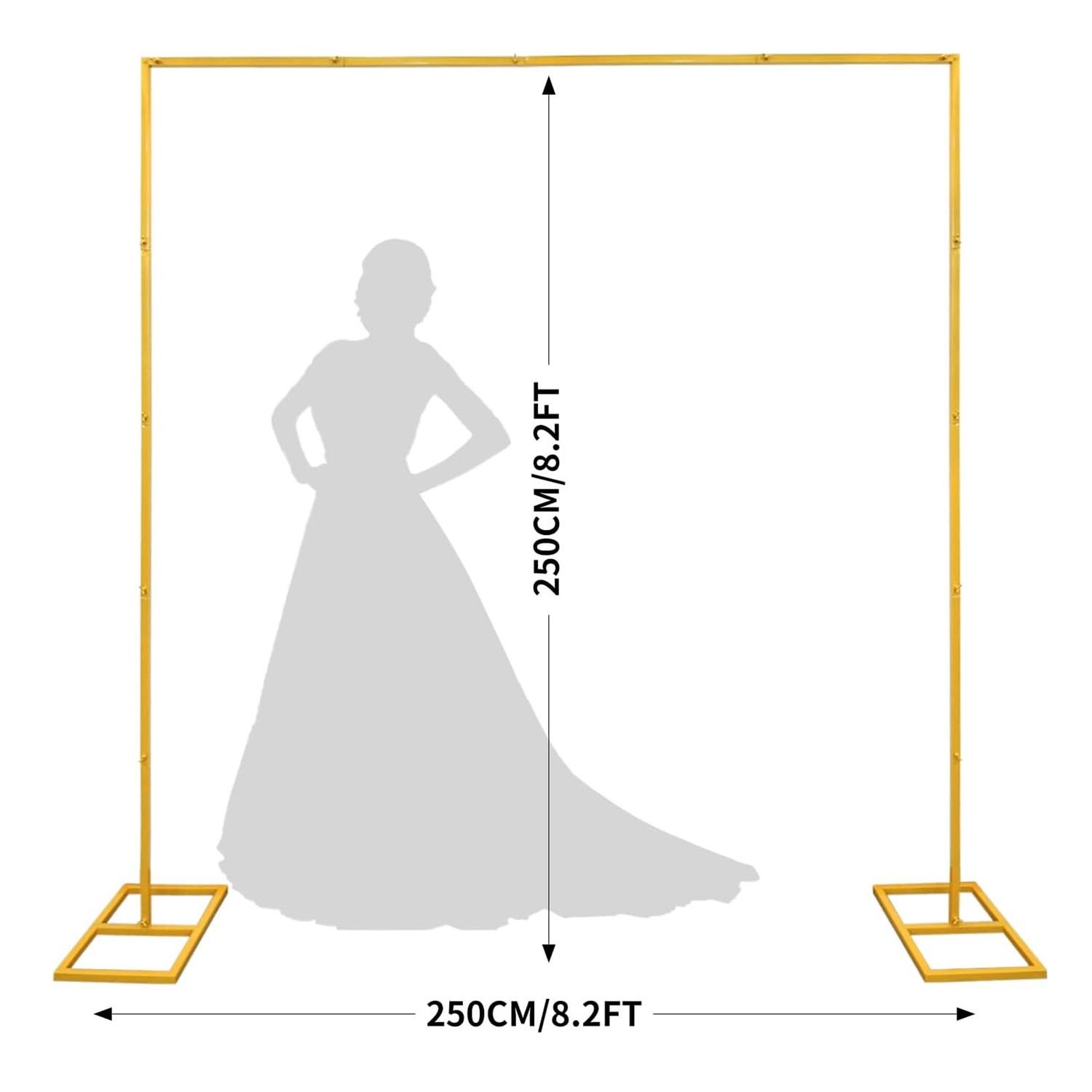 ゴールドの金属製正方形背景スタンド。サイズは8.2フィート× - Picture Frame のレビューと価格