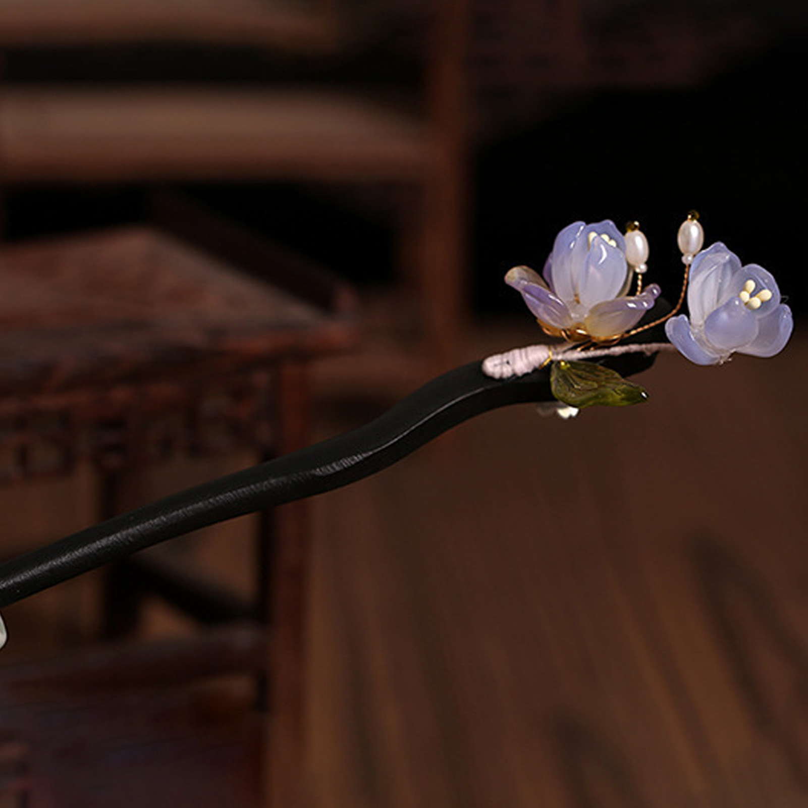 ヴィンテージ木製フラワーヘアピン女性のためのエレガントなガラ - Vase Decor のレビューと価格